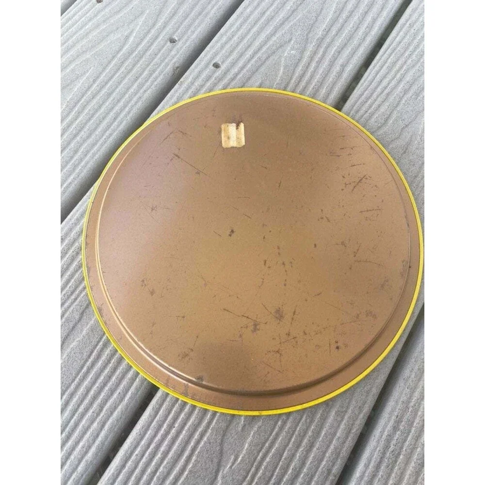 Vintage Metal Round Bar-B-Que Chef  Condiment Tray 10 